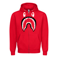 Red bape shark [tb] Zipper Hoodie - linhVisuals