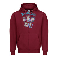 Burgundy barenaked ladies vintage 1993 cartoon Zipper Hoodie - linhVisuals