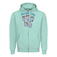Seafoam barenaked ladies vintage 1993 cartoon Zipper Hoodie - linhVisuals