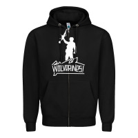 Black Red Dawn Wolverines Zipper Hoodie - linhVisuals