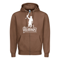 Chestnut Red Dawn Wolverines Zipper Hoodie - linhVisuals