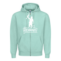 Seafoam Red Dawn Wolverines Zipper Hoodie - linhVisuals