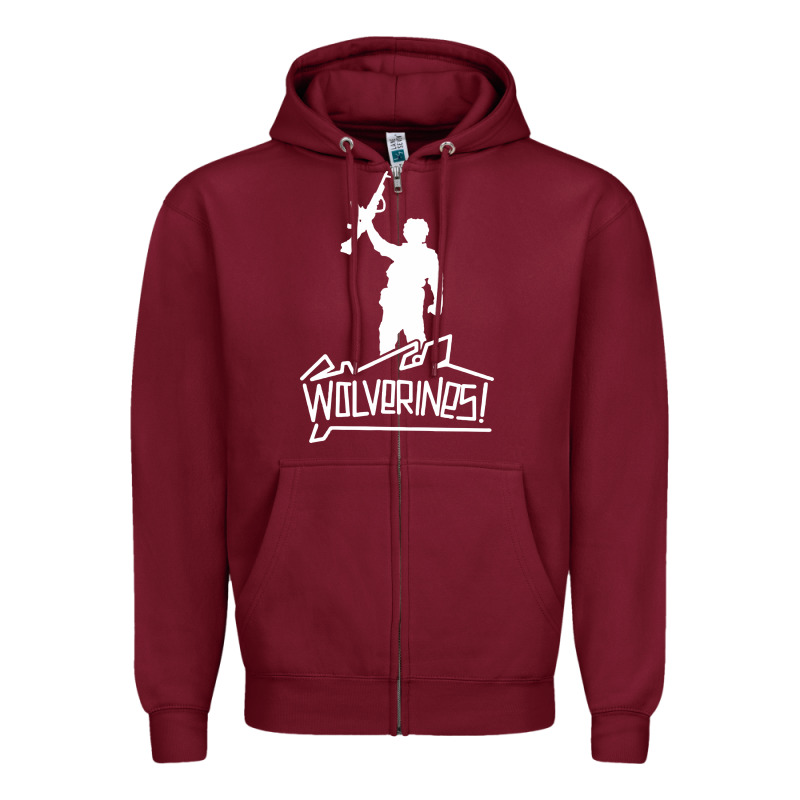 Red Dawn Wolverines Zipper Hoodie by linhVisuals | Teevron