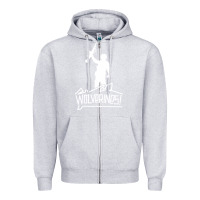 Heather Grey Red Dawn Wolverines Zipper Hoodie - linhVisuals