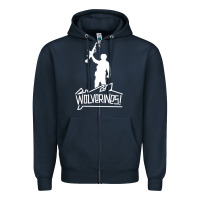 Navy Red Dawn Wolverines Zipper Hoodie - linhVisuals