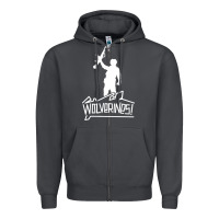 Smoke Red Dawn Wolverines Zipper Hoodie - linhVisuals