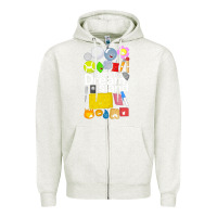 Oatmeal Heather battle for dream island poster [tb] Zipper Hoodie - linhVisuals