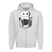 Dove Grey baymax in pocket Zipper Hoodie - linhVisuals
