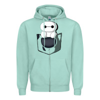 Seafoam baymax in pocket Zipper Hoodie - linhVisuals