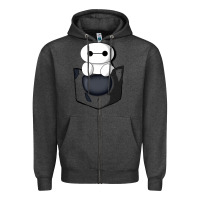 Charcoal Heather baymax in pocket Zipper Hoodie - linhVisuals