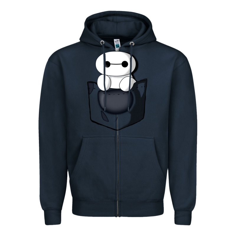 Baymax In Pocket Zipper Hoodie by linhVisuals | Teevron