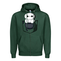 Sports Green baymax in pocket Zipper Hoodie - linhVisuals