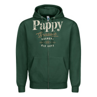 Sports Green Mens Pappy Because Grandpa Is For Old Guys Funny Zipper Hoodie - linhVisuals
