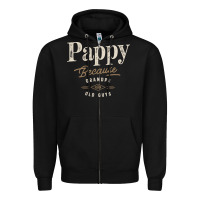 Black Mens Pappy Because Grandpa Is For Old Guys Funny Zipper Hoodie - linhVisuals