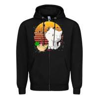 Black cat t  shirt ramen noodles kawaii cat t  shirt Zipper Hoodie - linhVisuals