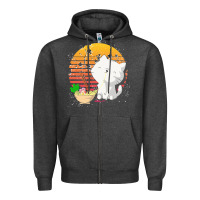 Charcoal Heather cat t  shirt ramen noodles kawaii cat t  shirt Zipper Hoodie - linhVisuals