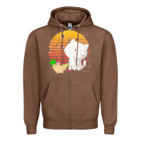 Chestnut cat t  shirt ramen noodles kawaii cat t  shirt Zipper Hoodie - linhVisuals