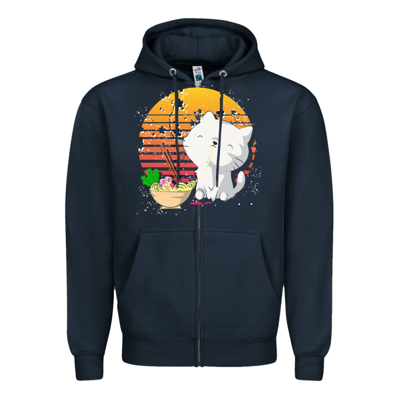 Cat T  Shirt Ramen Noodles Kawaii Cat T  Shirt Zipper Hoodie by linhVisuals | Teevron