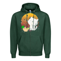 Sports Green cat t  shirt ramen noodles kawaii cat t  shirt Zipper Hoodie - linhVisuals