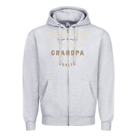 Heather Grey Mens Pawpaw Like a Regular Grandpa Funny Fathers Day Zipper Hoodie - linhVisuals