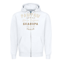 White Mens Pawpaw Like a Regular Grandpa Funny Fathers Day Zipper Hoodie - linhVisuals