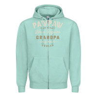 Seafoam Mens Pawpaw Like a Regular Grandpa Funny Fathers Day Zipper Hoodie - linhVisuals