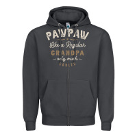 Smoke Mens Pawpaw Like a Regular Grandpa Funny Fathers Day Zipper Hoodie - linhVisuals