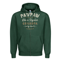 Sports Green Mens Pawpaw Like a Regular Grandpa Funny Fathers Day Zipper Hoodie - linhVisuals