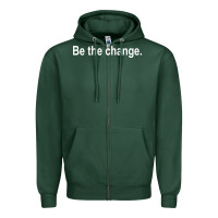 Sports Green be the change [tb] Zipper Hoodie - linhVisuals