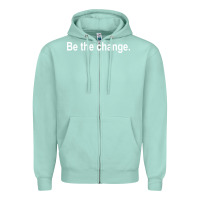 Seafoam be the change [tb] Zipper Hoodie - linhVisuals