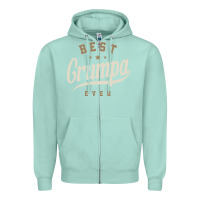 Seafoam Mens Best Grumpa Ever Funny Grandpa Zipper Hoodie - linhVisuals