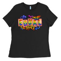 Black Equal rights Ladies Tee - FaDigitalArtStudio