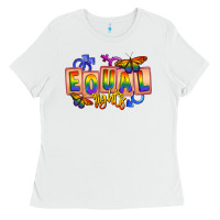 White Equal rights Ladies Tee - FaDigitalArtStudio