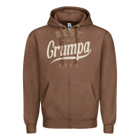Chestnut Mens Best Grumpa Ever Funny Grandpa Zipper Hoodie - linhVisuals