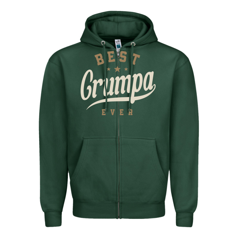 Mens Best Grumpa Ever Funny Grandpa Zipper Hoodie by linhVisuals | Teevron