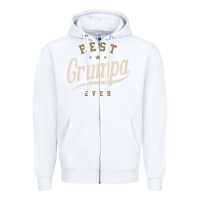 White Mens Best Grumpa Ever Funny Grandpa Zipper Hoodie - linhVisuals