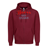 Burgundy beers not tears Zipper Hoodie - linhVisuals