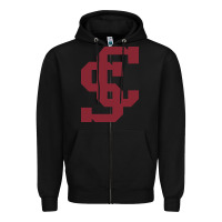 Black santa clara br Zipper Hoodie - linhVisuals
