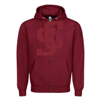 Burgundy santa clara br Zipper Hoodie - linhVisuals