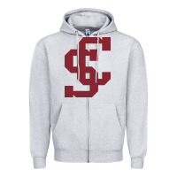 Heather Grey santa clara br Zipper Hoodie - linhVisuals