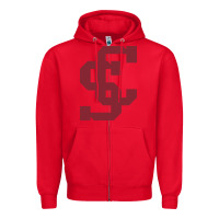 Red santa clara br Zipper Hoodie - linhVisuals