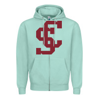 Seafoam santa clara br Zipper Hoodie - linhVisuals