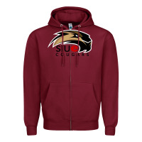 Burgundy siu edwardsville Zipper Hoodie - linhVisuals
