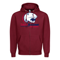 Burgundy south alabam Zipper Hoodie - linhVisuals