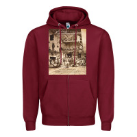 Burgundy Jethro Tull Zipper Hoodie - linhVisuals