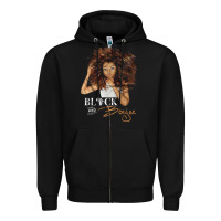 Black black and boujee [tb] Zipper Hoodie - linhVisuals