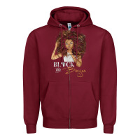 Burgundy black and boujee [tb] Zipper Hoodie - linhVisuals
