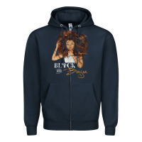 Navy black and boujee [tb] Zipper Hoodie - linhVisuals