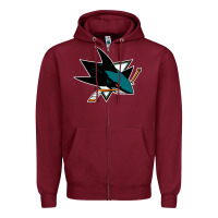 Burgundy the-san-jose-sharks-pen Zipper Hoodie - linhVisuals