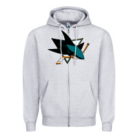 Heather Grey the-san-jose-sharks-pen Zipper Hoodie - linhVisuals